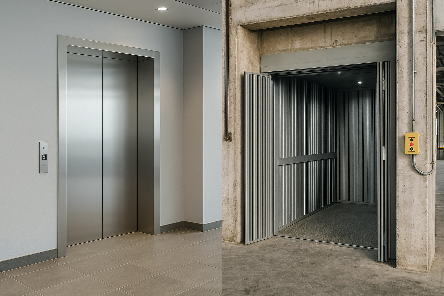 Lee más sobre el artículo Comparativa: ¿ascensor comercial o industrial? Descubre el ideal para tu proyecto