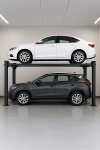 Lee más sobre el artículo Ahorra espacio y tiempo con elevadores para autos de doble plataforma