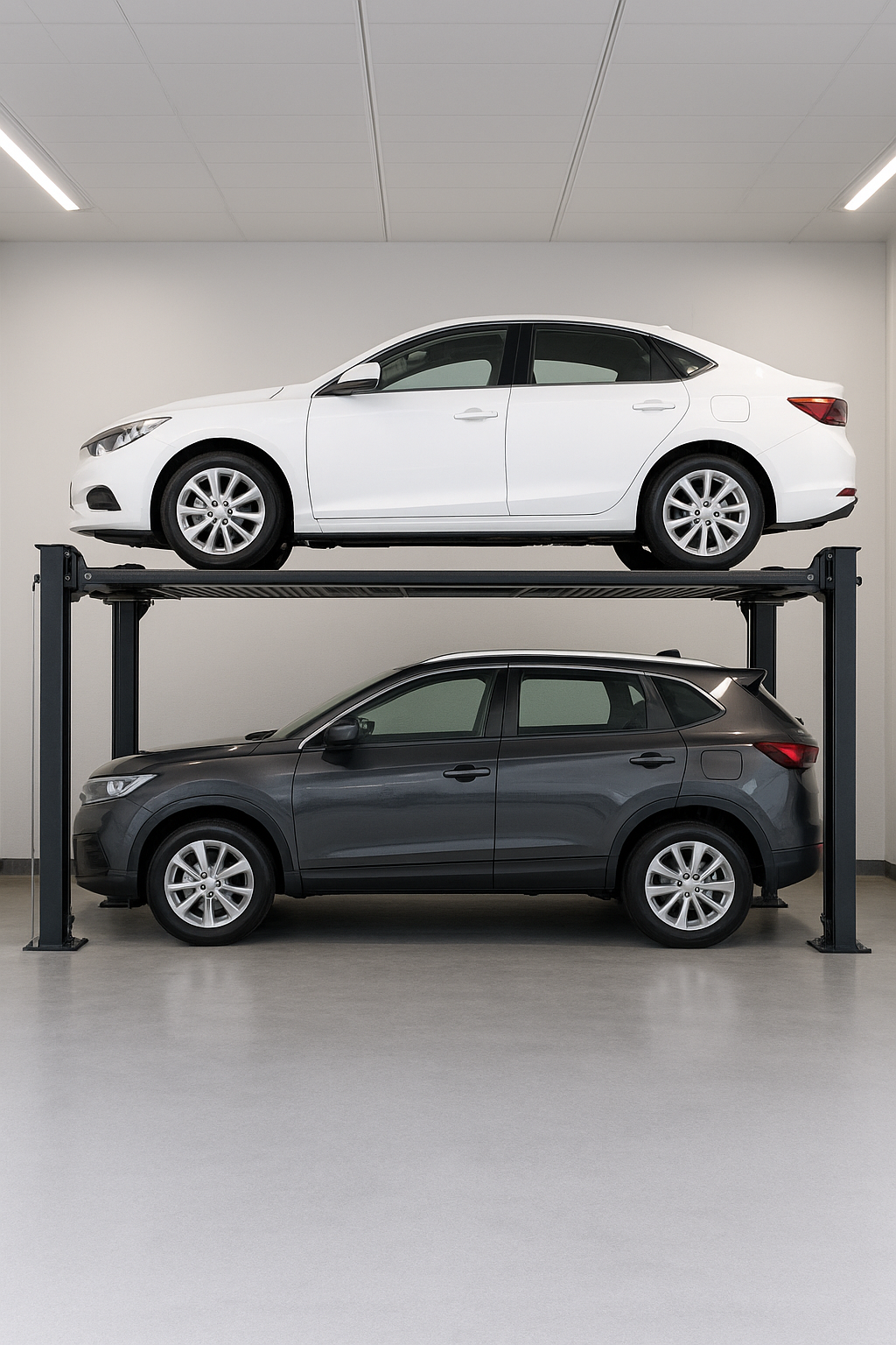 Lee más sobre el artículo Ahorra espacio y tiempo con elevadores para autos de doble plataforma