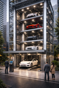 Lee más sobre el artículo Cómo funciona un estacionamiento automático vertical y cuáles son sus beneficios reales